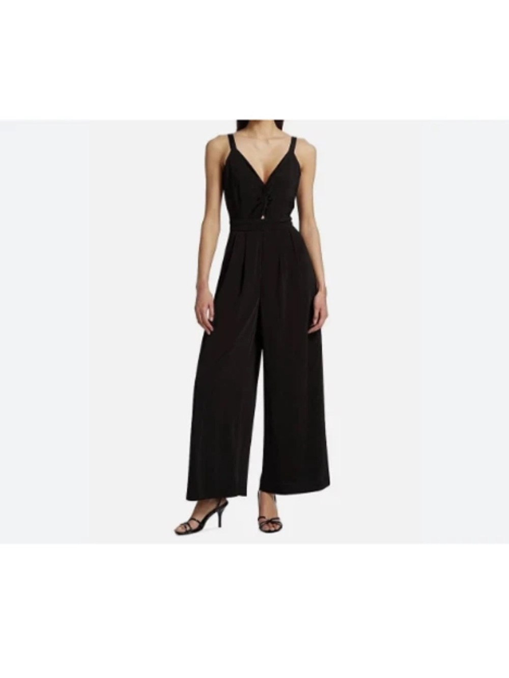 Elie Tahari Black Sleeveless Keyhole Jumpsuit - Size 6 Small